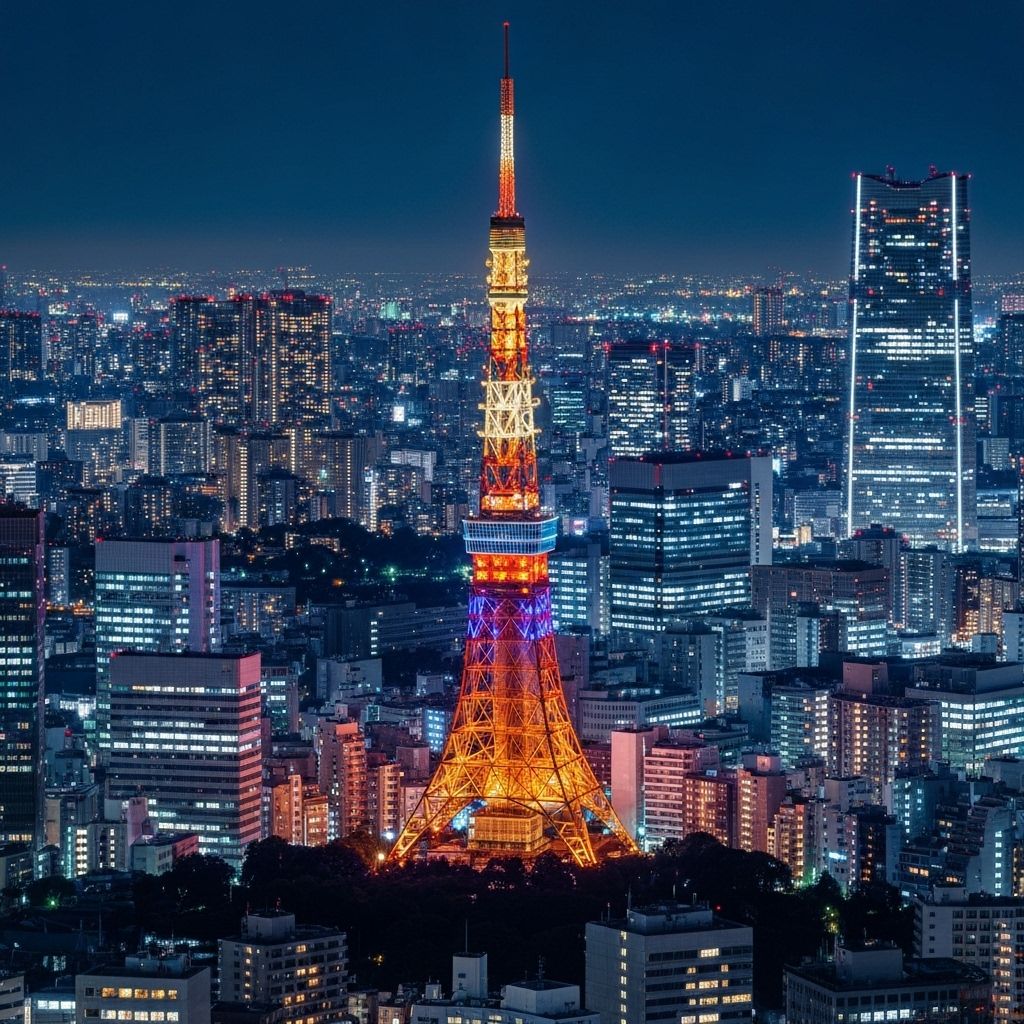 Tokyo Tower at night